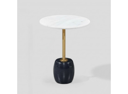 Ontwerper Ronde bijzettafel met marmeren blad Hoogwaardige salontafel