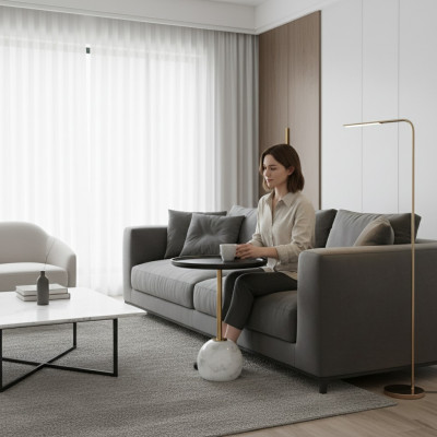 Moderne salontafel Ronde bijzettafel Luxe woonkamer bijzettafel