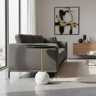 Moderne salontafel Ronde bijzettafel Luxe woonkamer bijzettafel