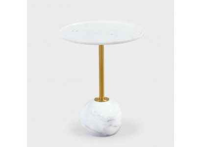 Witte bijzettafel Stijlvolle ronde woonkamer salontafel Marmeren meubels