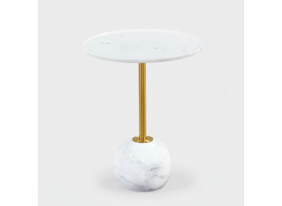 Witte bijzettafel Stijlvolle ronde woonkamer salontafel Marmeren meubels