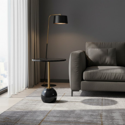 Zwartgouden bijzettafel Moderne woonkamer Marmeren salontafels