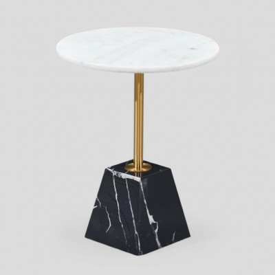 Ontwerper Ronde bijzettafel Luxe marmeren bijzettafels Stijlvol meubilair