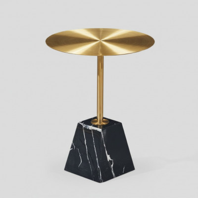 Zwarte ronde salontafel Luxe woonkamer Bijzettafeltjes
