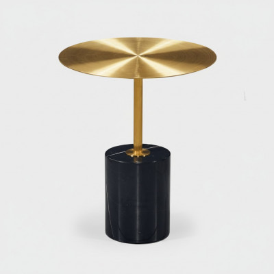 Ronde Zwart-Gouden Bijzettafel Ontwerper Woonkamer Meubels Tafels