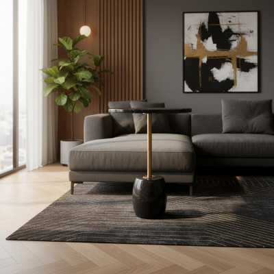 Zwarte salontafel Luxe koffietafel Woonkamer design Bijzettafels