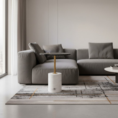 Zwarte Ronde Bijzettafel Luxe Tafel Ronde Woonkamer Salontafels