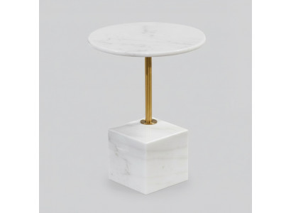 Kleine witte bijzettafel kunstmarmer woonkamer meubels bijzettafels