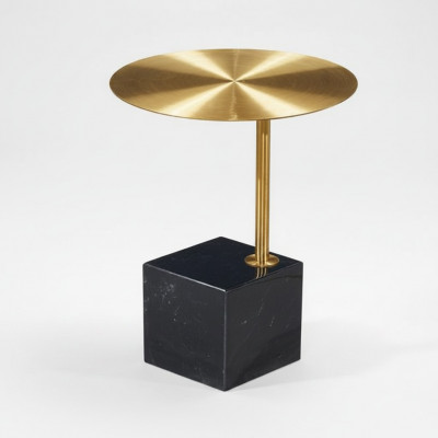 Ontwerper Zwart-Gouden Bijzettafel Luxe Woonkamer Metalen Tafels Tafel