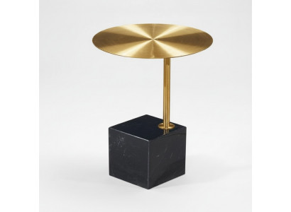 Ontwerper Zwart-Gouden Bijzettafel Luxe Woonkamer Metalen Tafels Tafel