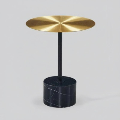 Zwarte-gouden bijzettafel Ronde salontafel Woonkamer Tafels Nieuw