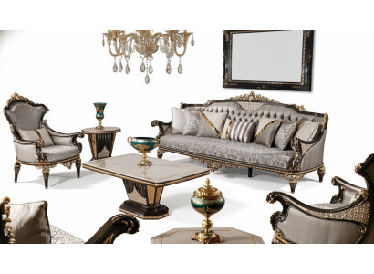 Klassieke Chesterfield zitgroep Luxe 3+1 zits gestoffeerde banken 2-delig