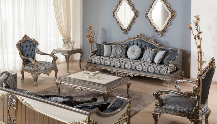 Sofaset 3+1+1 zits Luxe meubels Sofaset bank bank stoffering 3-delig Nieuw