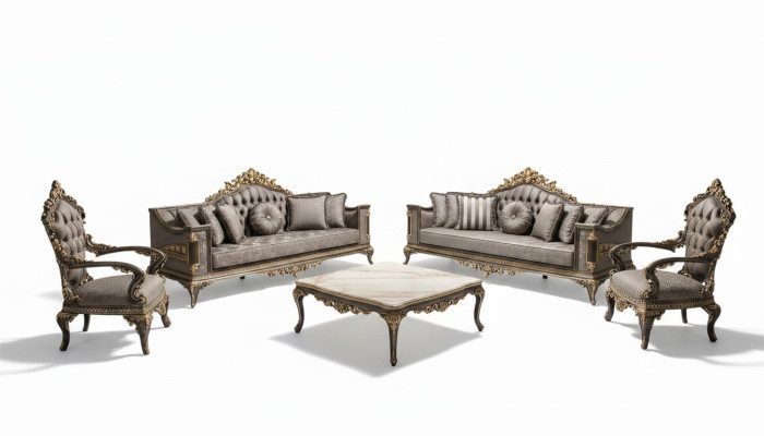 Luxe Chesterfield Klassieke bankstel 3+3+1 zits Stijlvolle bankstellen Bankstel