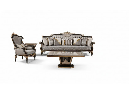 Chesterfield bankstel 3+1-zits salontafel bankstel 3-delig grijs