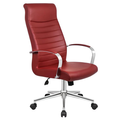 Kunstleren stoel ontwerp gestoffeerde fauteuil Rode stoelen Eetkamerstoel Bureaustoel