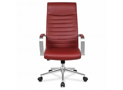 Kunstleren stoel ontwerp gestoffeerde fauteuil Rode stoelen Eetkamerstoel Bureaustoel