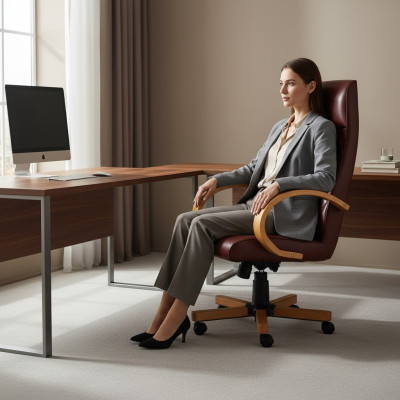 Moderne comfortabele draaistoel Meubels Bruin Bureaustoel Gamingstoel Bureaustoel