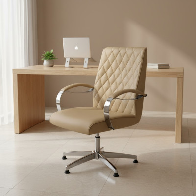 Moderne draaistoel meubels beige kantoorstoel gaming stoel kantoorfauteuil inrichting