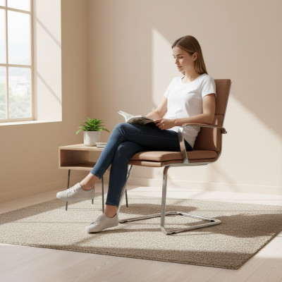 Wachtkamer Praktijk Kantoor Kantoorinrichting Lederen Stoelen Fauteuils Vergaderstoel