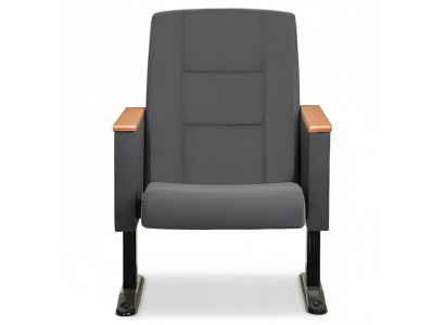 Grijze Art Deco Fauteuil Luxe 1-Zits Theaterstoel Stoffen Eenpersoons