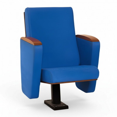 Fauteuil Art Deco Fauteuil Bankstel 1-zits voor Theater Design Luxe Blauw Textiel