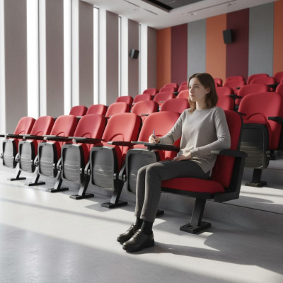 Rode gestoffeerde stoel Ontwerper 1-zits Moderne luxe bioscoopstoel Theater
