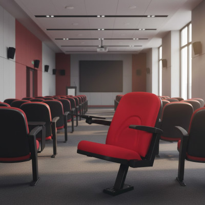 Rode gestoffeerde stoel Ontwerper 1-zits Moderne luxe bioscoopstoel Theater