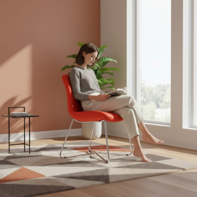 Stoelen Luxe Oranje Design gestoffeerde Stoelen Kantoor Meubilair Nieuwe Textielmeubels
