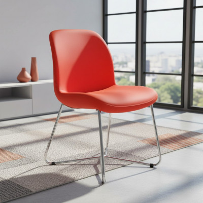 Stoelen Luxe Oranje Design gestoffeerde Stoelen Kantoor Meubilair Nieuwe Textielmeubels