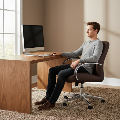 Fauteuil kunstleer bekleding Draaibare computerstoelen Meubels Kantoormeubilair Chefstoel
