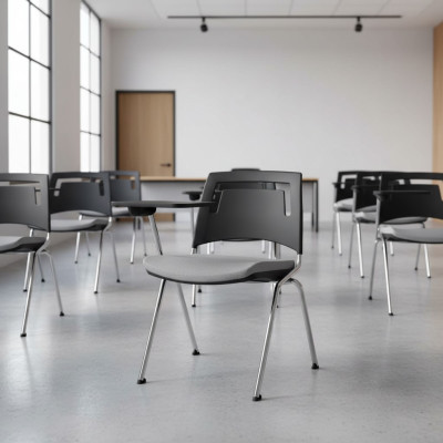 Stijlvolle grijze stoel Moderne stoel Hoogwaardig ontwerp Bureaustoel Nieuw