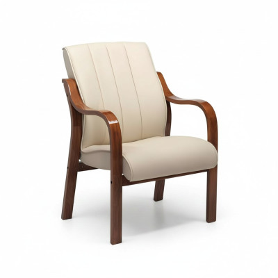 Moderne fauteuil voor studeerkamer kantoor meubels, gestoffeerde fauteuil kunstleer zitplaats.