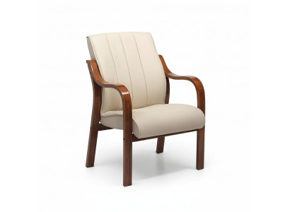 Moderne fauteuil voor studeerkamer kantoor meubels, gestoffeerde fauteuil kunstleer zitplaats.
