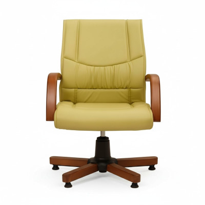 Computer Draaistoel Moderne Groene Bureaustoel Gestoffeerde Kunstleren Fauteuil