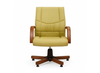 Computer Draaistoel Moderne Groene Bureaustoel Gestoffeerde Kunstleren Fauteuil