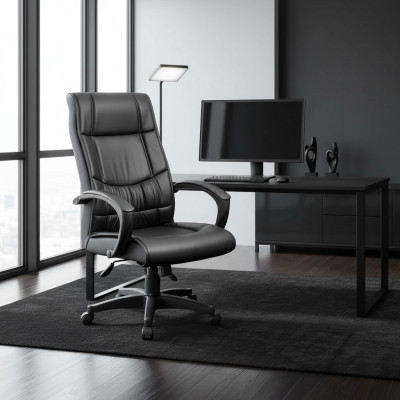 Luxe Zwarte Bureaustoelen Gestoffeerde Stoelen Designer Meubelen Bureaustoel met Wielen