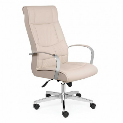 Stoel Beige Bureaustoel Bureau Draaistoel Fauteuil Stoelen Directiestoel Kantoor