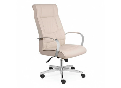 Stoel Beige Bureaustoel Bureau Draaistoel Fauteuil Stoelen Directiestoel Kantoor