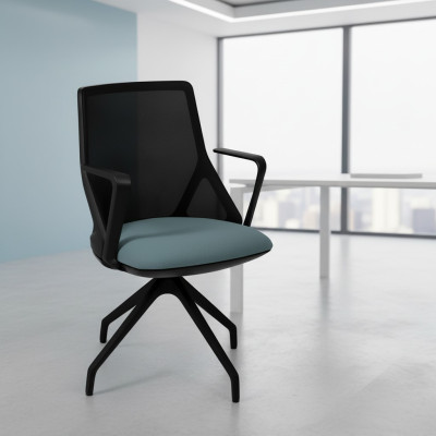 Luxe zwarte bureaustoelen gestoffeerde fauteuils stoel draaistoel