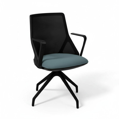 Luxe zwarte bureaustoelen gestoffeerde fauteuils stoel draaistoel