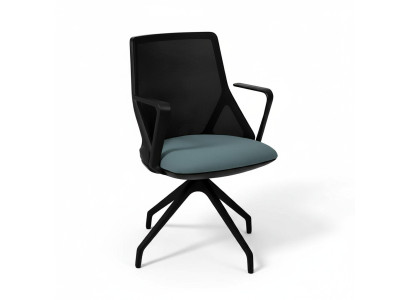 Luxe zwarte bureaustoelen gestoffeerde fauteuils stoel draaistoel
