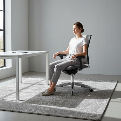 Luxe grijze bekledde bureaustoel computer draaistoelen meubels kantoorstoelen directiestoel