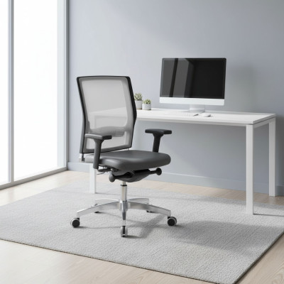Luxe grijze bekledde bureaustoel computer draaistoelen meubels kantoorstoelen directiestoel
