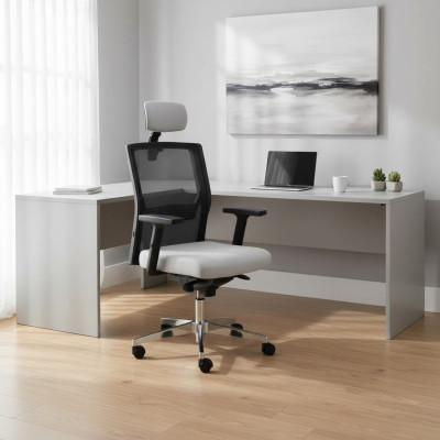Grijze bureaustoelen Draaistoel Bureaustoel met net-ontwerp