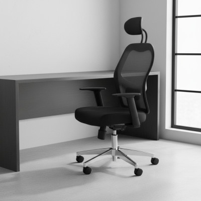 Bureaustoelen Luxe Zwart Gestoffeerd Computer Draaistoel Meubels Directiestoel
