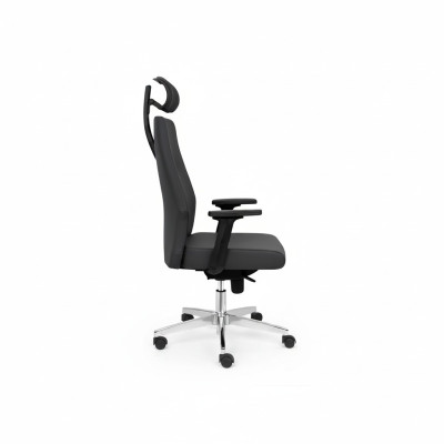 Modern zwart kantoor, gamingstoel, bureaustoel, draaistoel, directeursstoel
