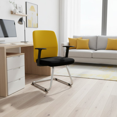 Moderne luxe gestoffeerde stoelen Geel Designer meubels Stoffen leunstoel nieuw