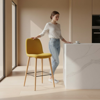Eetkamerstoel Luxe Gele Stoelen Stoel Ontwerp Fauteuil Meubels Houten Stoel Nieuw