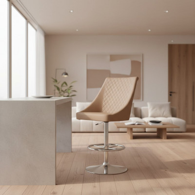 Modern Hoogwaardige Beige Stoel Designer Barkruk Kunstleer Luxe Meubels nieuw